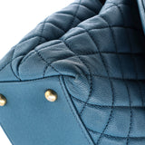 Coco Top Handle Bag Quilted Caviar Small