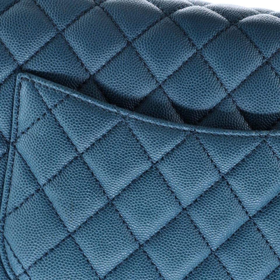 Coco Top Handle Bag Quilted Caviar Small