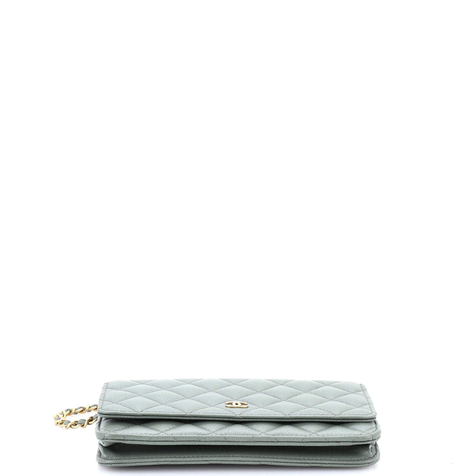 Wallet on Chain Quilted Caviar