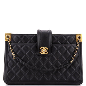 Elegant CC Tote Quilted Lambskin Large