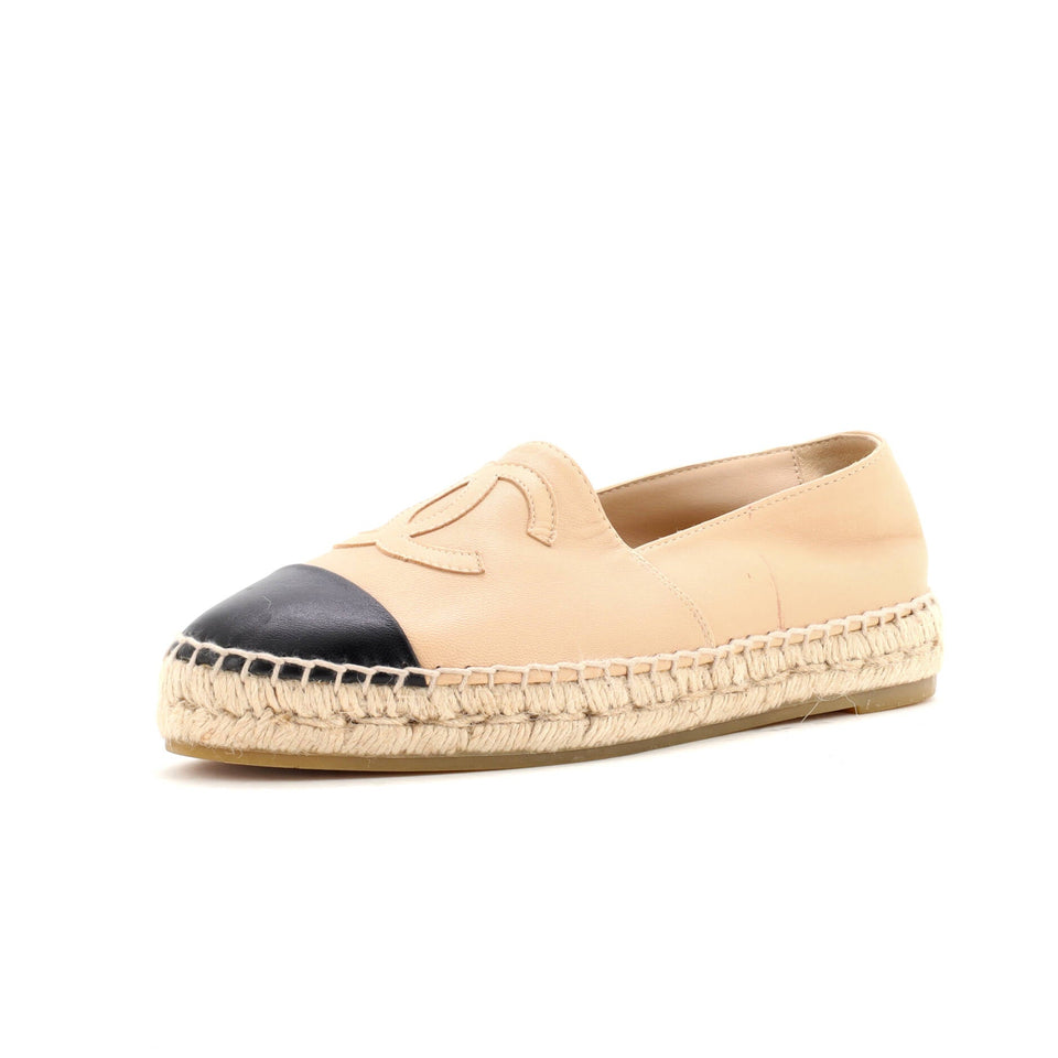 Women's CC Cap Toe Espadrilles Leather