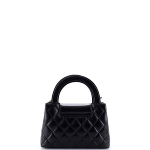 Kelly Top Handle Shopping Bag Quilted Shiny Aged Calfskin Mini
