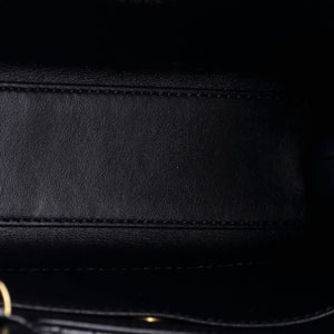 Kelly Top Handle Shopping Bag Quilted Shiny Aged Calfskin Mini
