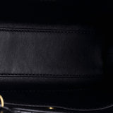Kelly Top Handle Shopping Bag Quilted Shiny Aged Calfskin Mini
