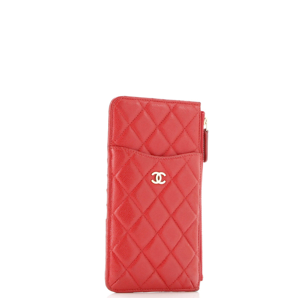 Classic Phone Case Pouch Quilted Caviar