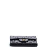 Classic Flap Card Case Quilted Caviar