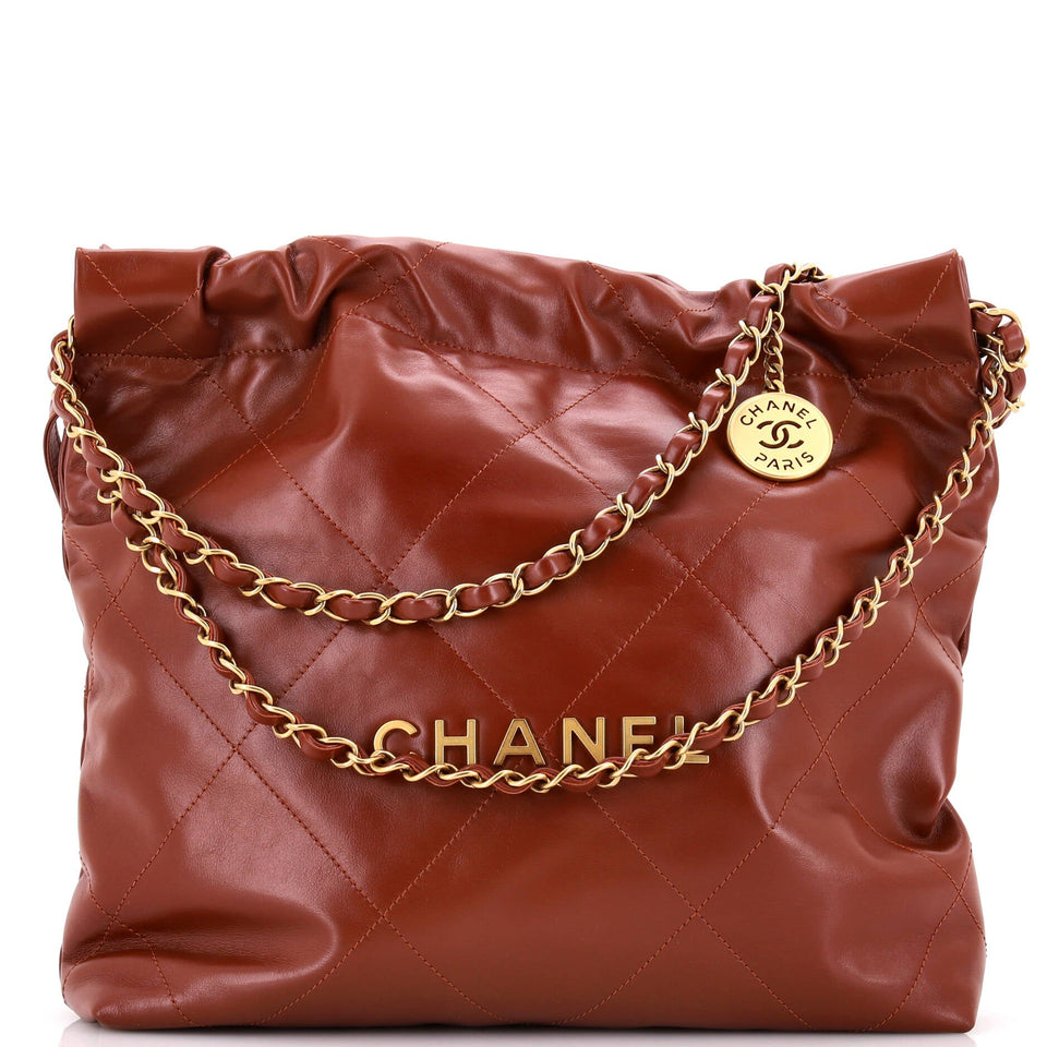 22 Chain Hobo Quilted Calfskin Small
