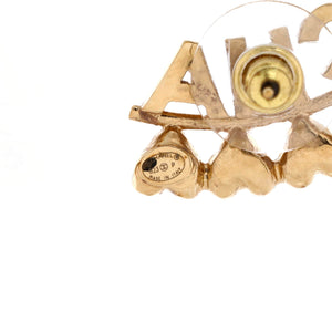CHA-NEL Stud Earrings Metal with Crystals