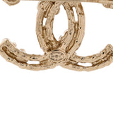 Camellia on CC Brooch Metal with Crystals