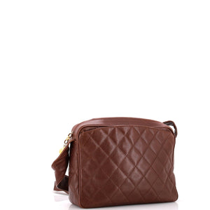 Vintage Diamond CC Shoulder Bag Quilted Caviar Large