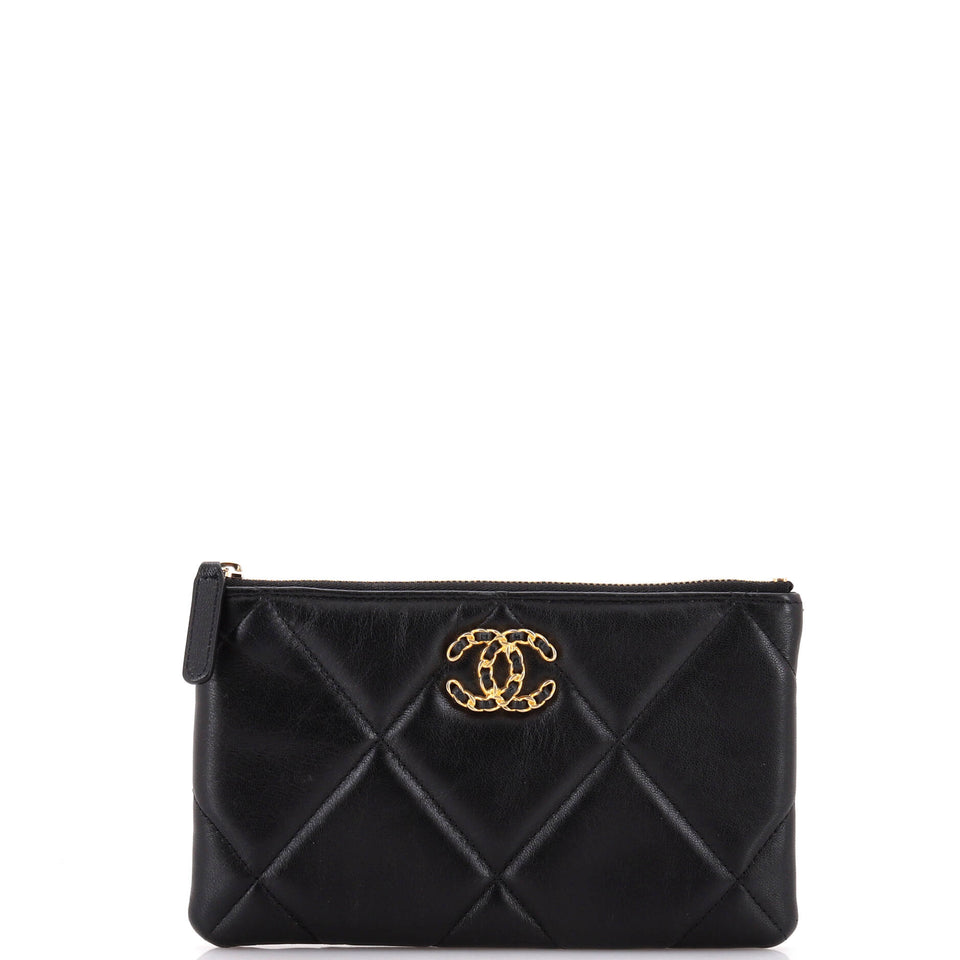 19 O Case Pouch Quilted Goatskin Small