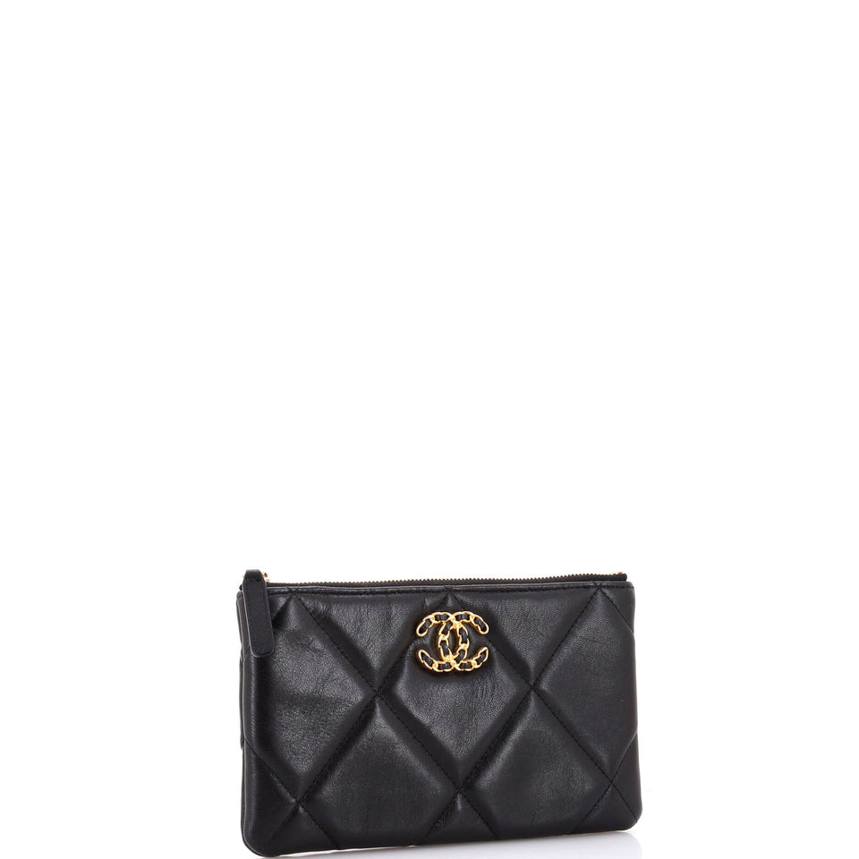19 O Case Pouch Quilted Goatskin Small