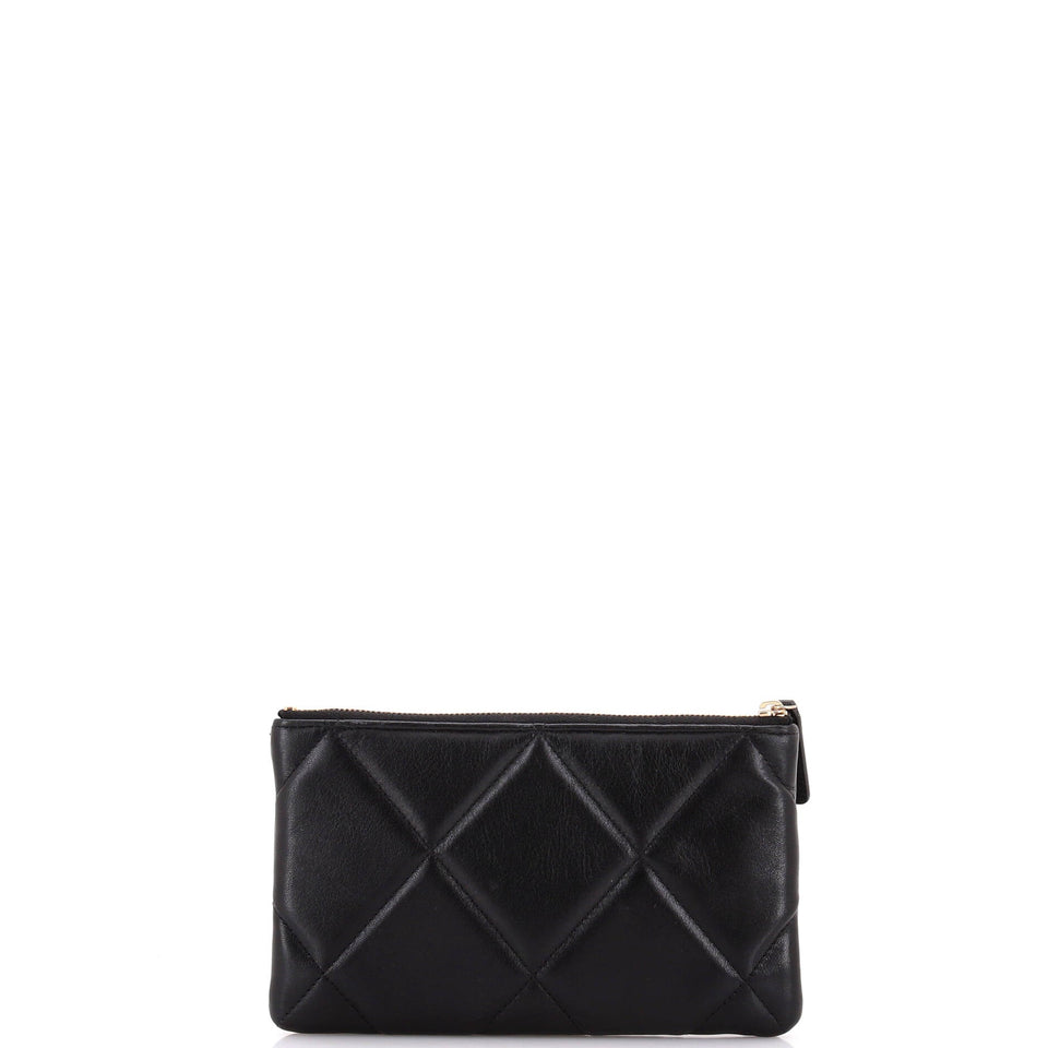 19 O Case Pouch Quilted Goatskin Small