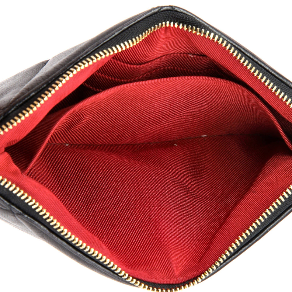 19 O Case Pouch Quilted Goatskin Small