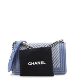 Boy Flap Bag Chevron Denim Old Medium