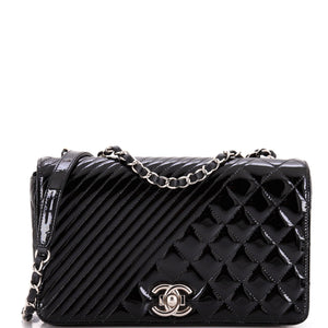 Coco Boy Flap Bag Quilted Patent Medium