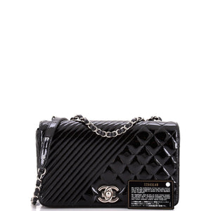 Coco Boy Flap Bag Quilted Patent Medium