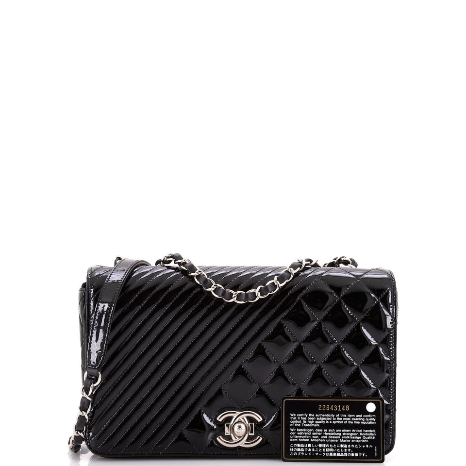 Coco Boy Flap Bag Quilted Patent Medium