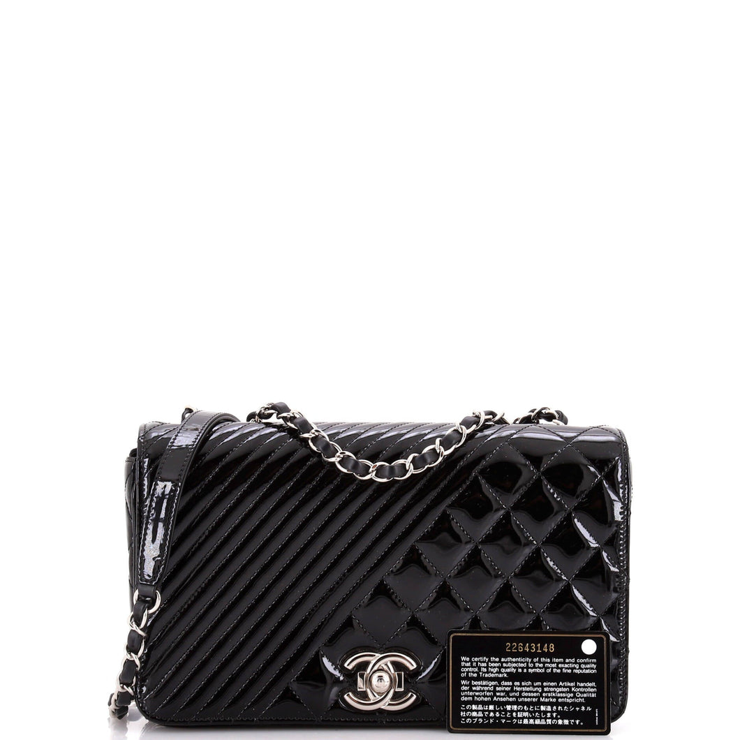 Coco Boy Flap Bag Quilted Patent Medium