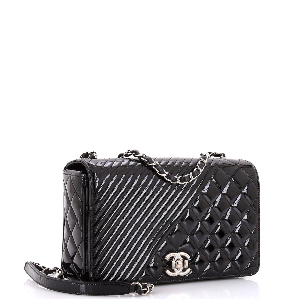 Coco Boy Flap Bag Quilted Patent Medium