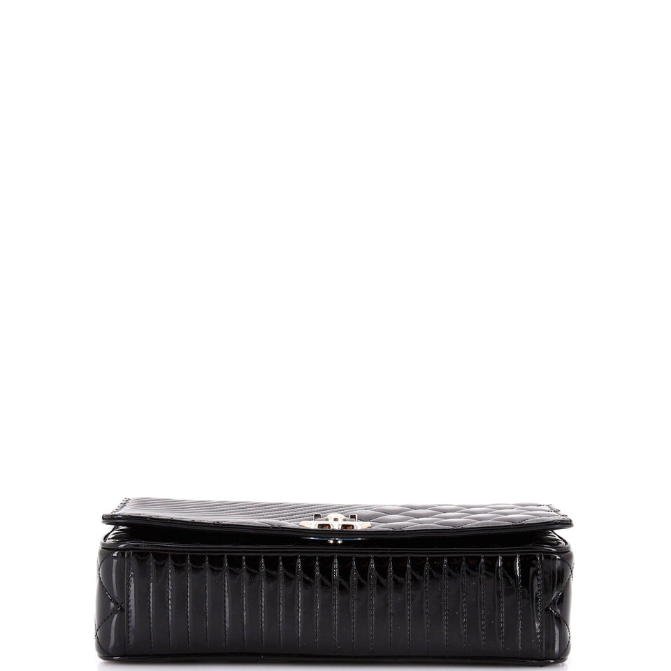 Coco Boy Flap Bag Quilted Patent Medium