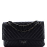 So Black Reissue 2.55 Flap Bag Chevron Sheepskin 226
