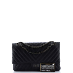 So Black Reissue 2.55 Flap Bag Chevron Sheepskin 226