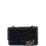 So Black Reissue 2.55 Flap Bag Chevron Sheepskin 226