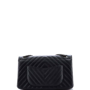 So Black Reissue 2.55 Flap Bag Chevron Sheepskin 226