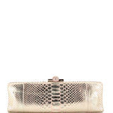 Frame Clutch Python with Crystals Medium