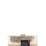Frame Clutch Python with Crystals Medium