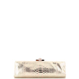 Frame Clutch Python with Crystals Medium