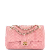 Classic Double Flap Bag Python Medium