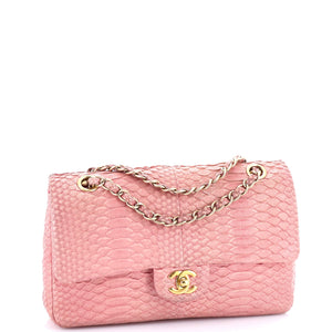 Classic Double Flap Bag Python Medium