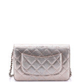 Wallet on Chain Pixel Effect Quilted Calfskin