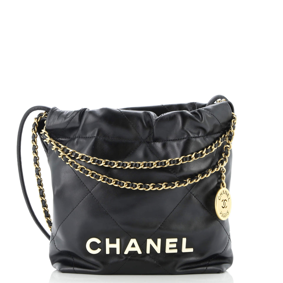 22 Chain Hobo Quilted Calfskin Mini