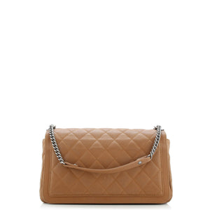 Turn Around Ligne Flap Bag Quilted Washed Caviar Large