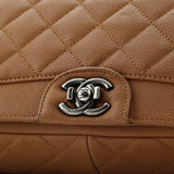 Turn Around Ligne Flap Bag Quilted Washed Caviar Large