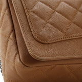 Turn Around Ligne Flap Bag Quilted Washed Caviar Large