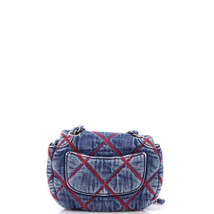 Coco Beach Messenger Bag Quilted Denim Mini