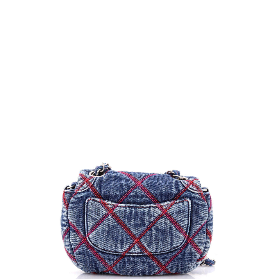 Coco Beach Messenger Bag Quilted Denim Mini