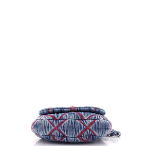 Coco Beach Messenger Bag Quilted Denim Mini