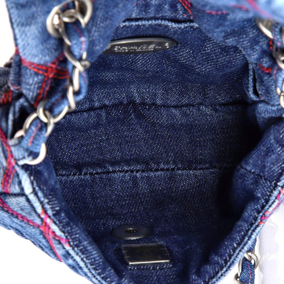 Coco Beach Messenger Bag Quilted Denim Mini