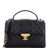 In The City Top Handle Flap Bag Mixed Quilt Calfskin Medium