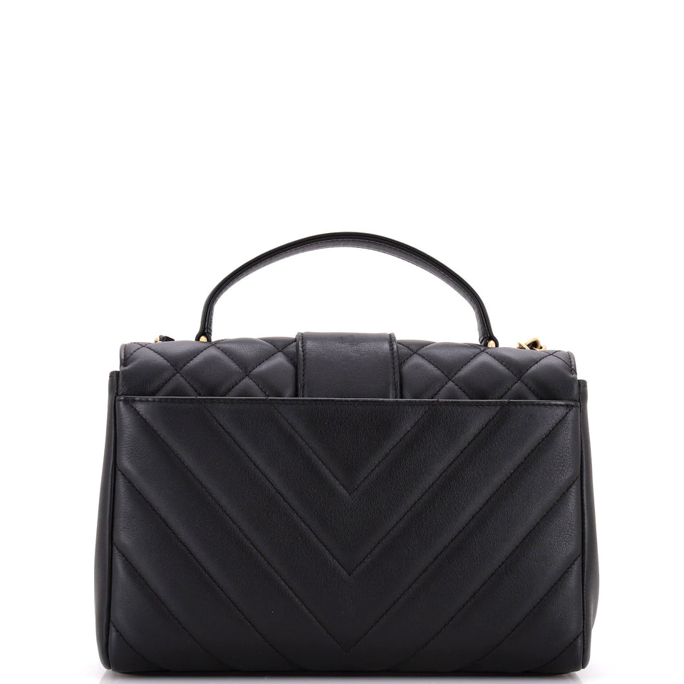 In The City Top Handle Flap Bag Mixed Quilt Calfskin Medium