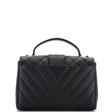 In The City Top Handle Flap Bag Mixed Quilt Calfskin Medium