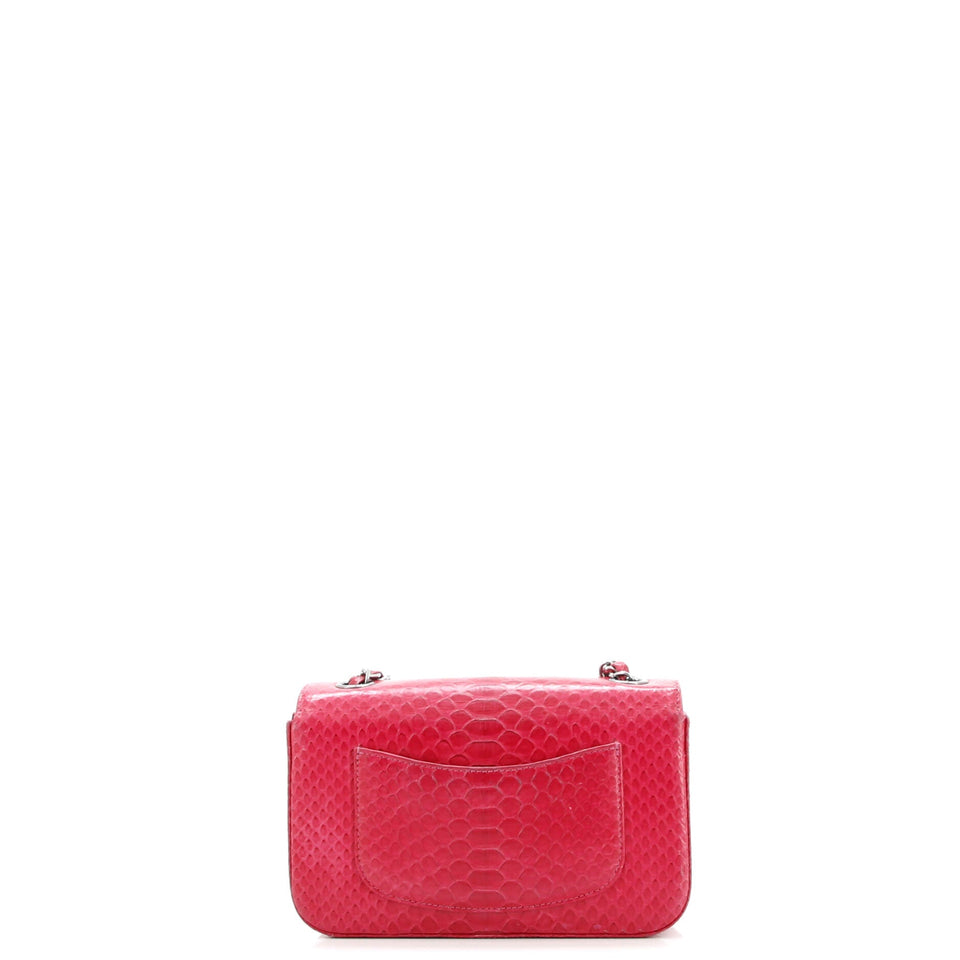Classic Single Flap Bag Python Mini