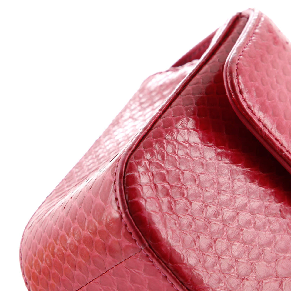 Classic Single Flap Bag Python Mini