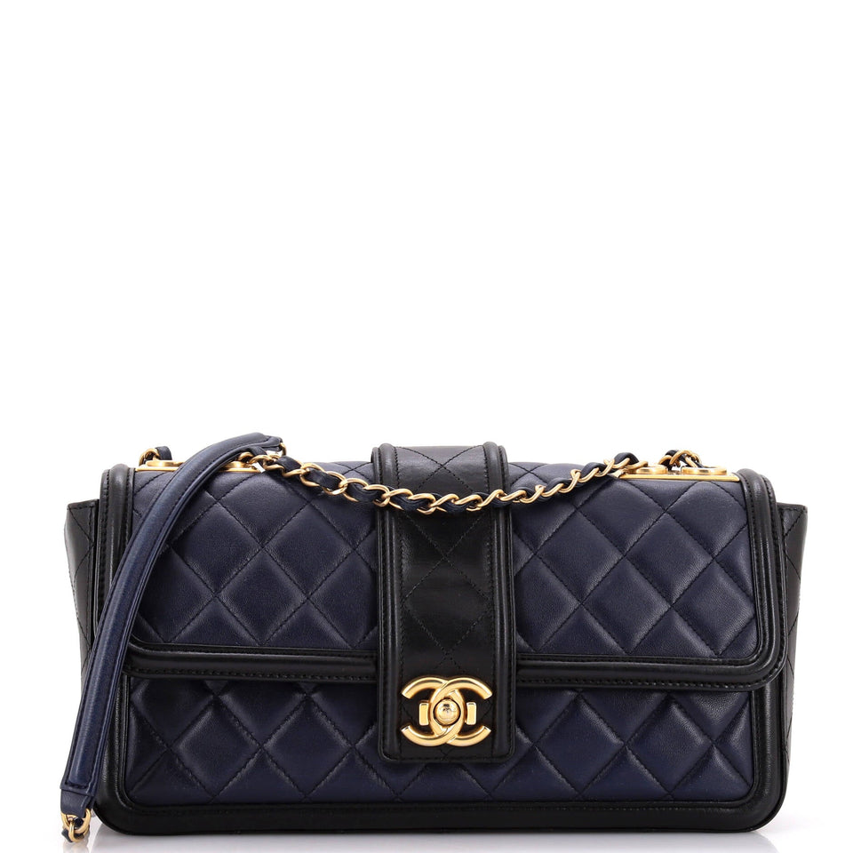 Elegant CC Flap Bag Quilted Lambskin Jumbo