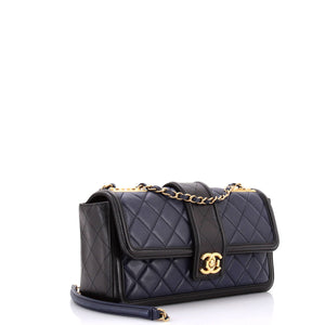 Elegant CC Flap Bag Quilted Lambskin Jumbo